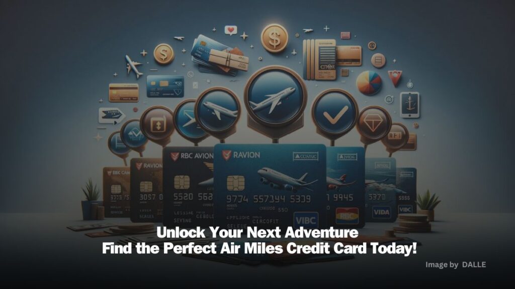 Selection of credit cards with focus on air miles benefits, highlighting the best choices for maximizing travel rewards.