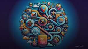 Guide to Airmiles, Aeroplan, Avion loyalty programs journey with passport and airplane icons.