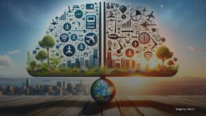 Balancing Airmiles and Aeroplan points with environmental sustainability on a scale.