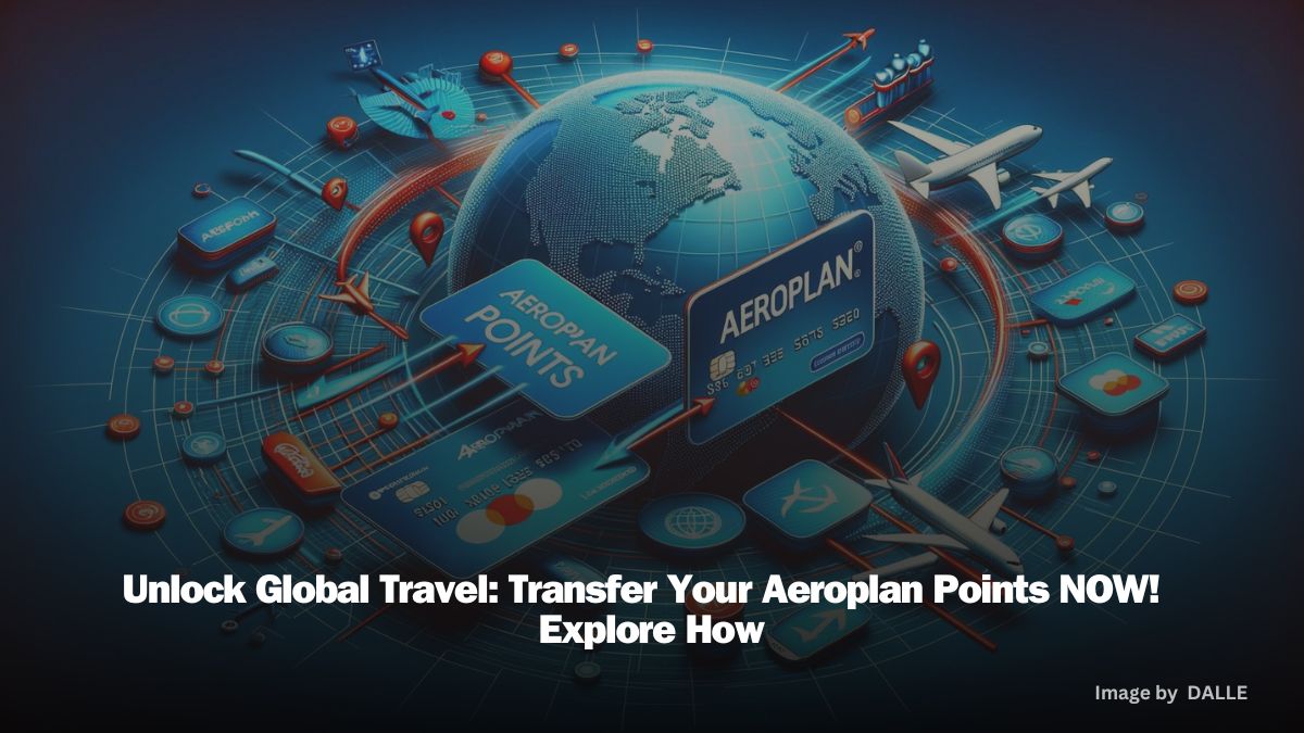 Visual guide on transferring Aeroplan points to other airline loyalty programs, featuring interconnected airline logos and transfer arrows.