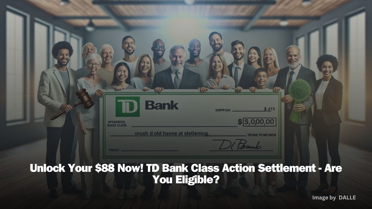 Get your $88 for the TD Bank Settlement 2024