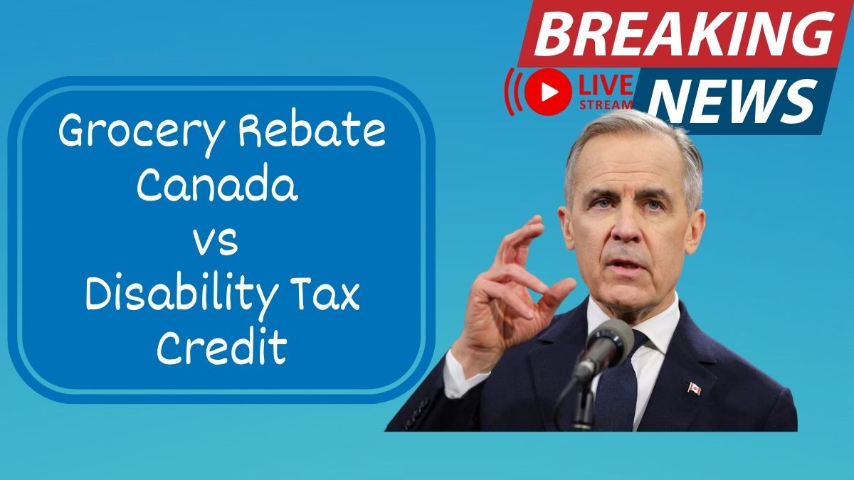 Disability Tax Credit Canada comparison chart showing DTC benefits versus grocery rebate amounts for Canadian families